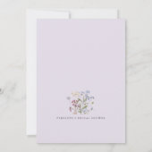 Lavender Wildflower Meadow Garden Bridal Shower 招待状 (裏面)