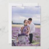 Lavender Wildflower Meadow Garden Photo Wedding   招待状 (裏面)
