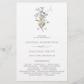 Lavender Wildflower Meadow Garden Wedding Program (正面)