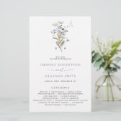Lavender Wildflower Meadow Garden Wedding Program (スタンド正面)