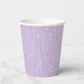 Lavender Wildflower Party Cup | Botanical Pattern 紙コップ (裏面)