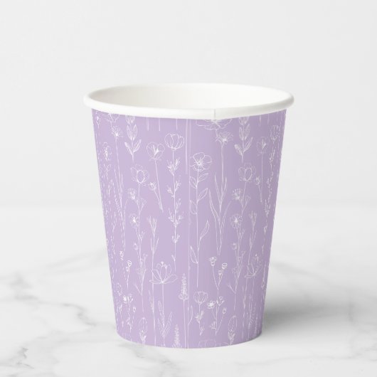 Lavender Wildflower Party Cup | Botanical Pattern 紙コップ (右)