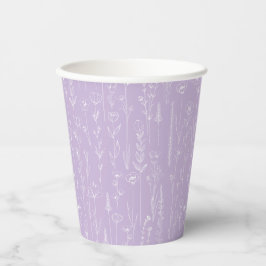Lavender Wildflower Party Cup | Botanical Pattern 紙コップ