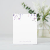 Lavender Wildflowers Personalized Stationery (スタンド正面)