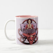 Lavender Wine Affirmation Meditation Mug ツートーンマグカップ (左)
