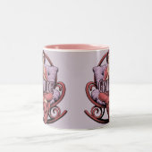 Lavender Wine Affirmation Meditation Mug ツートーンマグカップ (中央)