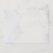 Lavender Wisteria Floral Arch Romantic Wedding 案内ポストカード (裏面)