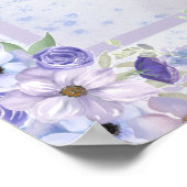 Lavender Wisteria Floral Arch Wedding Welcome ポスター (角)