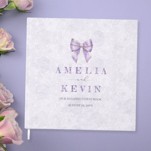 Lavender Wisteria Ribbon – Japanese-Inspired ゲストブック
