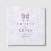 Lavender Wisteria Ribbon – Japanese-Inspired ゲストブック (正面)