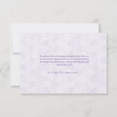 Lavender Wisteria Ribbon – Japanese-Inspired サンキューカード (裏面)