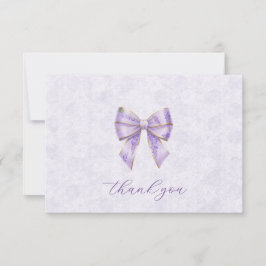 Lavender Wisteria Ribbon – Japanese-Inspired サンキューカード