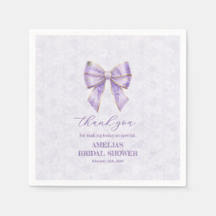 Lavender Wisteria Ribbon – Japanese-Inspired スタンダードカクテルナプキン