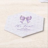 Lavender Wisteria Ribbon – Japanese-Inspired ペーパーコースター (アングル)