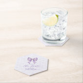 Lavender Wisteria Ribbon – Japanese-Inspired ペーパーコースター (インサイチュ)