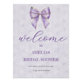 Lavender Wisteria Ribbon – Japanese-Inspired ポスター