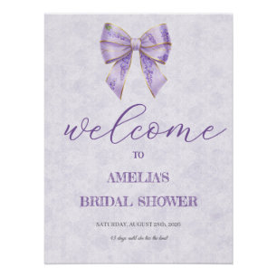 Lavender Wisteria Ribbon – Japanese-Inspired ポスター