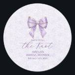 Lavender Wisteria Ribbon – Japanese-Inspired ラウンドシール<br><div class="desc">Bring gentle grace and cultural elegance to your special moment with this refined design, featuring a soft lavender ribbon adorned with wisteria blossoms (fuji) — a traditional Japanese flower symbolizing longevity, humility, and prosperity. This blend of delicate floral detail, modern layout, and timeless symbolism makes it ideal for a variety...</div>