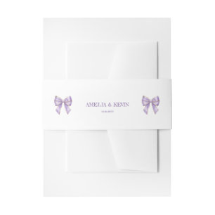 Lavender Wisteria Ribbon – Japanese-Inspired 招待状ベリーバンド