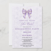 Lavender Wisteria Ribbon – Japanese-Inspired 招待状 (正面)