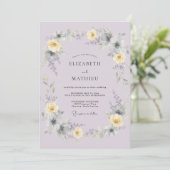 Lavender Yellow Enchanting Spring Wedding 招待状 (スタンド正面)