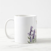 Lavender Yellow Flowers Butterfly コーヒーマグカップ (左)