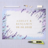 Lavenders And Blue Elegant Floral Watercolor 薄葉紙 (クラフト)