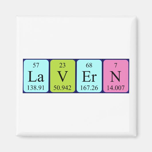 Lavern周期表名マグネット マグネット (正面)