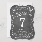 Lavishスクロール編集可能カラーテーブル番号カード 招待状 (裏面)