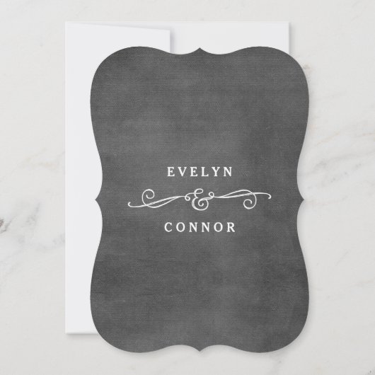 Lavishスクロール編集可能カラー結婚式招待状 招待状 (裏面)