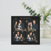 Lavish Black & Gold 4 Photos Collage Christmas  (スタンド正面)