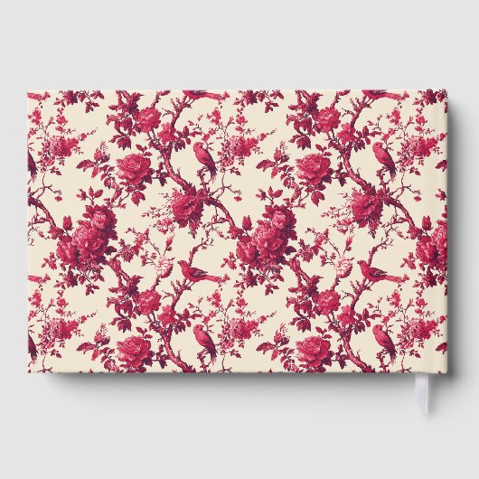 Lavish Crimson Blooms Wedding ゲストブック (裏面)