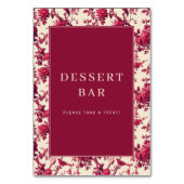 Lavish Crimson Blooms Wedding テーブルナンバー (裏面)