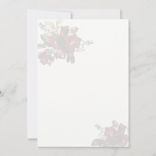 Lavish Florals Wedding Invitation 招待状 (裏面)