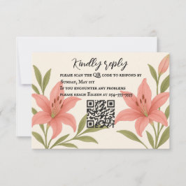 Lavish Lily QR Code RSVP Card