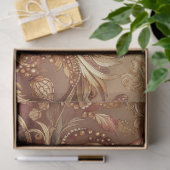 Lavish Rose Gold Baroque Floral Decoupage 薄葉紙 (ギフト)