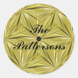 LavishlyOnカスタマイズ可能な金ゴールドダイヤモンドカットシール ラウンドシール