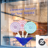 LavishlyOnクリスマスまたはキャンディストアの看板 ウィンドウサイン (カフェ窓)