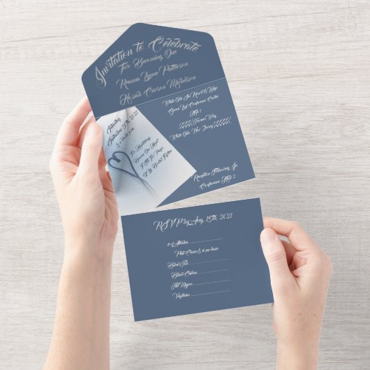 LavishlyOn 2 Heartstrings 2 Pages 1 Life Together オールインワン招待状 (貼ってはがせる)