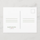 LavishlyOn Green愛されるハートノート インビテーションポストカード (裏面)