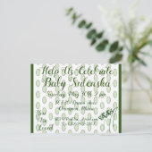 LavishlyOn Green愛されるハートノート インビテーションポストカード (スタンド正面)