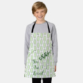 LavishlyOn Green愛されるハートノート エプロン (着用した状態)