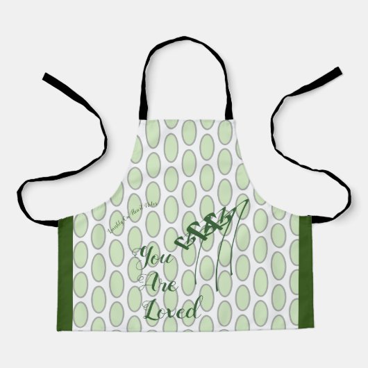 LavishlyOn Green愛されるハートノート エプロン (正面)