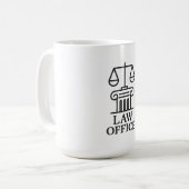 Law エレガント Officeロゴ コーヒーマグカップ (正面左)