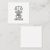 Law エレガント Officeロゴ スクエア名刺 (正面/裏面)
