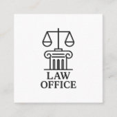 Law エレガント Officeロゴ スクエア名刺 (正面)