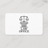 Law エレガント Officeロゴ | 弁護士および法律業務 名刺 (裏面)