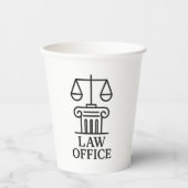 Law エレガント Officeロゴ 紙コップ (正面)