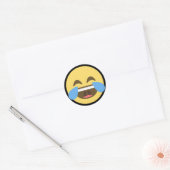 Law and Cry Emoji ラウンドシール (封筒)
