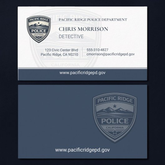 Law Enforcement Officer Logo Business Card 名刺